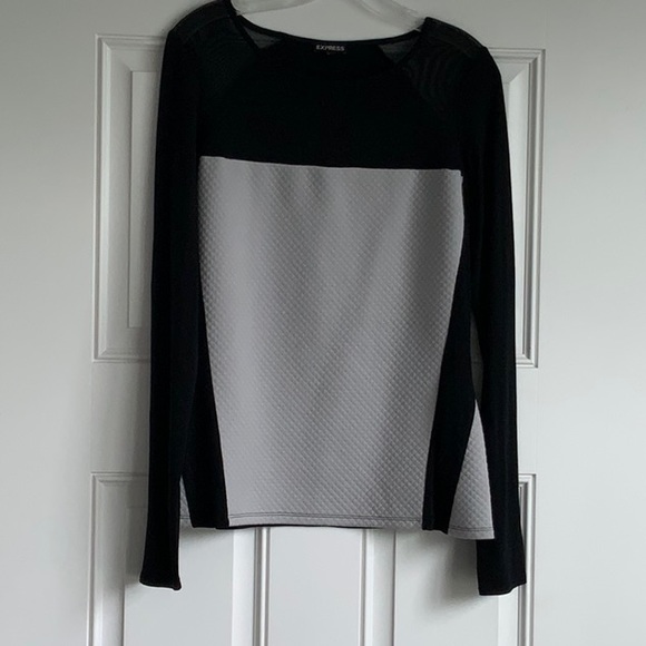 EXPRESS Jersey Gray with Black Mesh Shoulder - Picture 1 of 2